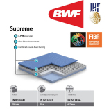 Спортивное ПВХ-покрытие Supreme для профессиональных залов, сертификат FIBA, IHF, BWA