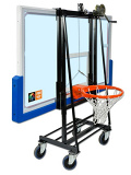 Тележка для хранения, транспортировки и установки баскетбольного щита