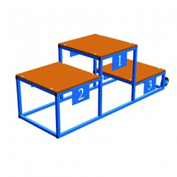 Пьедестал стальной для награждений с тремя местами