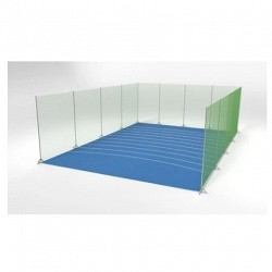 Ограждение сектора для толкания ядра, для помещений. Сертификат IAAF.